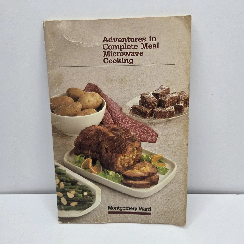 Vintage Montgomery Ward Microwave Cookbook Adventures in Complete Meal Cooking 1